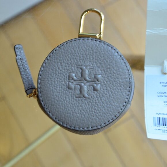 Tory Burch thea coin pouch in gray heron - Picture 3 of 6